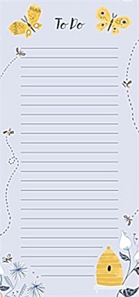 Bees and Butterflies Vertical List Pad (Other)