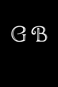G B: Double Monogram Journal, 100 Pages, 6x9 Inches, Black Glossy Cover (Paperback)