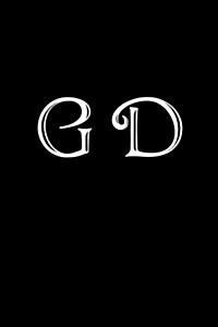 G D: Double Monogram Journal, 100 Pages, 6x9 Inches, Black Glossy Cover (Paperback)