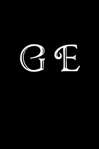 G E: Double Monogram Journal, 100 Pages, 6x9 Inches, Black Glossy Cover (Paperback)