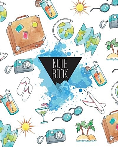 Notebook: Travel Notebook Journal Diary, 120 Pages, 8 X 10 (Notebook Lined 60 Pages and Blank No Lined 60 Pages) (Paperback)