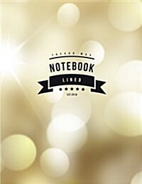 Notebook Lined: : Gold Bokeh Book: Notebook Journal Diary, 120 Lined Pages, 8.5 X 11 (Paperback)