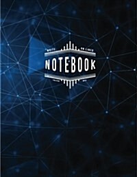Notebook: Abstract blue: Book: Diary, 120 pages, 8.5 x 11 (Notebook Lined, Blank No Lined) (Paperback)