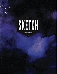 Sketch: Purple galaxy: Book: 120 Pages of 8.5 x 11 Blank Paper for Drawing, Doodling or Sketching (Sketchbooks) (Paperback)