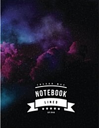 Notebook Lined: Colorful Galaxy: Book: Notebook Journal Diary, 120 Lined Pages, 8.5 X 11 (Paperback)