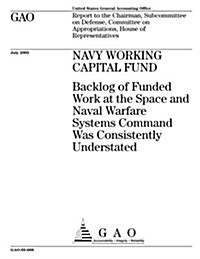 Navy Working Capital Fund: Backlog of Funded Work at the Space and Naval Warfare Systems Command Was Consistently Understated (Paperback)