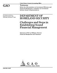 Department of Homeland Security: Challenges and Steps in Establishing Sound Financial Management (Paperback)