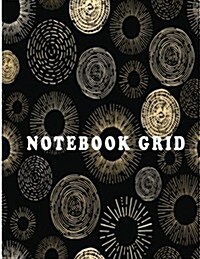 Notebook Grid: Circle Seamless Pattern: Notebook Journal Diary, 110 Pages, 8.5 X 11 (Paperback)