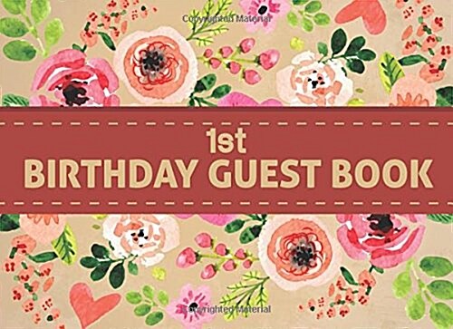 1st Birthday Guest Book (Paperback)