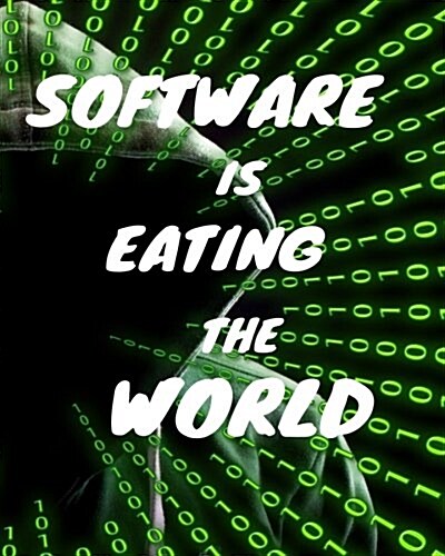 Software Is Eating the World: Programing Journal, Wide Ruled Blank Journal, 150 Pages Collage Ruled A4 Notebook, Coding Journal (Paperback)