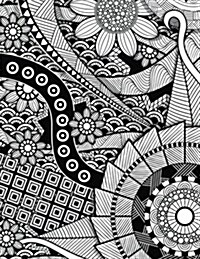 Daily Planner Journal: Zentangle Floral 365 + Days Bullet Journaling Blank Notebook with Sections for Date, Time, Notes, Lists & Doodles! 8.5 (Paperback)