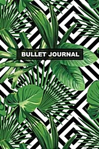 Bullet Journal: Tropical Print 6x9 Dot Grid Notebook Bright, Floral Style (Paperback)