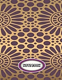 Notebook: Graphic Mandala Abstract Cover Notebook Journal Diary, 110 Lined Pages, 8.5 X 11 (Paperback)
