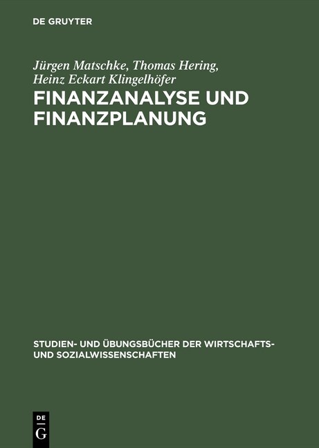 Finanzanalyse Und Finanzplanung (Hardcover)