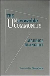 Unavowable Community (Paperback)