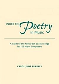 Index to Poetry in Music (Hardcover)