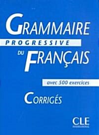 [중고] Grammaire Progressive Du Francais: Interediare Corriges (Paperback)