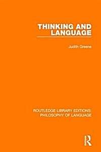 Thinking and Language (Paperback)