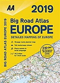 AA Big Road Atlas Europe 2019 (Spiral Bound)
