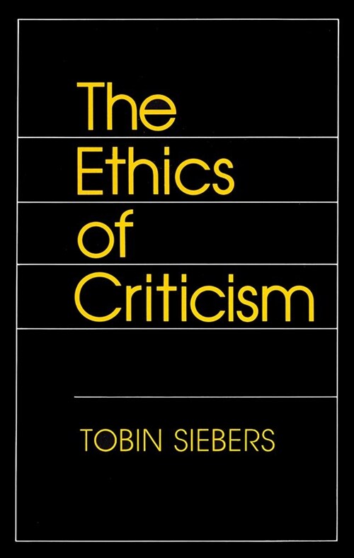 The Ethics of Criticism (Paperback)