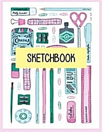 Sketchbook: 100 Pages of 8.5 X 11 Blank Paper for Drawing, Doodling or Sketching (Paperback)