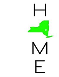 Home: New York State Pride, Yearly Journal, Notebook, Diary, 365 Lined Pages, Birthday, Friendship, Christmas, New York Gift (Paperback)