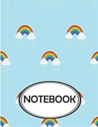 Notebook: Dot-Grid, Graph, Lined, Blank Paper: Colorful Rainbow: notebook journal, notebook marble, notebook paper, diary, 8.5 (Paperback)