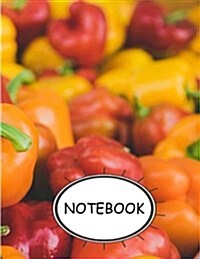 Notebook: Bell peppers: Journal Diary, Lined pages (Composition Book Journal) (8.5 x 11) (Paperback)