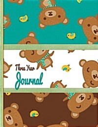 3 Year Journal: Bears Design: 8.5x 11 Paperback Undated Planner 150 Pages (Paperback)