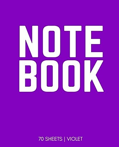 Notebook 70 Sheets: Violet: Notebook 7.5 X 9.25 (Paperback)