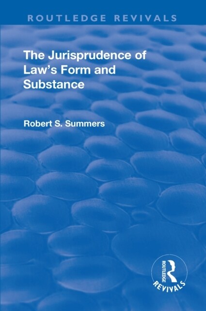 The Jurisprudence of  Laws Form and Substance (Paperback)