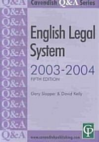 English Legal System (Paperback, 5th)