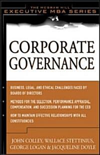 [중고] Corporate Governance (Hardcover)