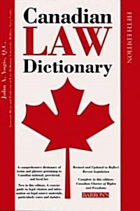 Canadian Law Dictionary (Paperback, 5th)