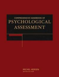 Comprehensive handbook of psychological assessement