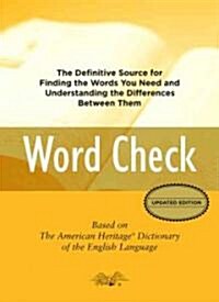 Word Check: A Concise Thesaurus Based on the American Heritage Dictionary of the English Language (Hardcover, 4, Updated)