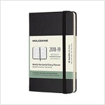 Moleskine 2018-19 18m Weekly Horizontal Planner, Pocket, Black, Hard Cover (3.5 X 5) (Desk)