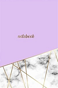 Notebook: Marble + Gold Pastel Journal - Luxury Notebooks (Paperback)