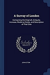 A Survay of London: Contayning the Originall, Antiquity, Increase, Moderne Estate, and Description of That Citie (Paperback)