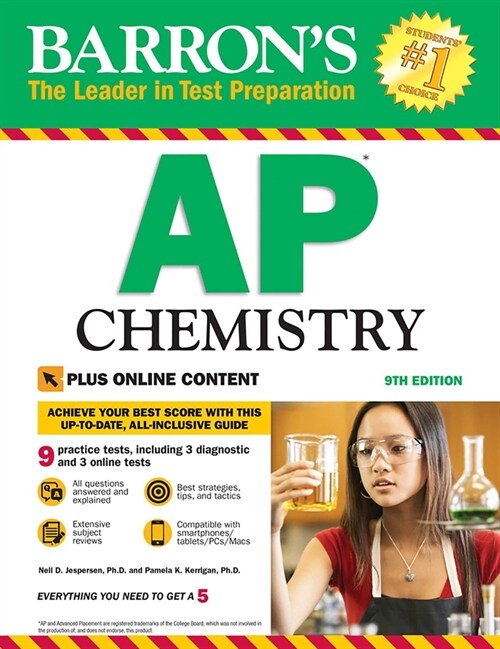 [중고] Barron‘s AP Chemistry with Online Tests (Paperback, 9)