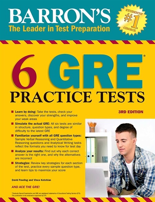 6 GRE Practice Tests (Paperback, 3)
