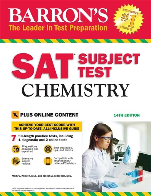 [중고] SAT Subject Test: Chemistry with Online Tests (Paperback, 14)