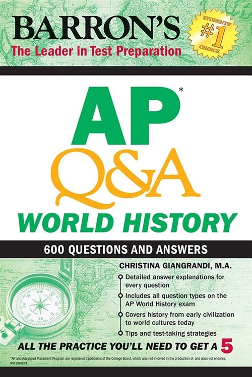 AP Q&A World History: With 600 Questions and Answers (Paperback)