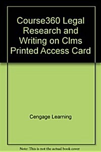 Course360 Legal Research and Writing on Clms Printed Access Card (Pass Code)