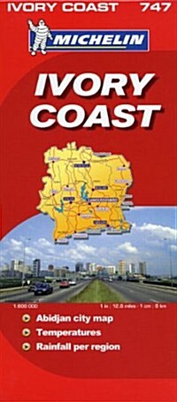 Michelin Map Ivory Coast (Map, FOL)