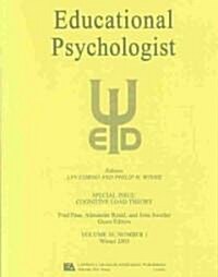 Cognitive Load Theory: A Special Issue of Educational Psychologist (Paperback)