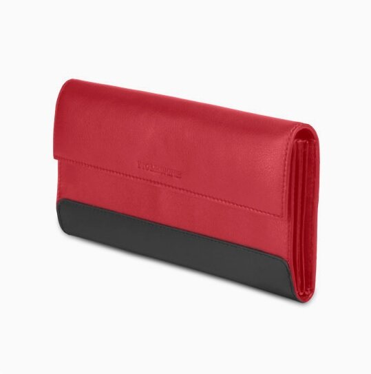 Moleskine Leather Continental Wallet, Classic, Geranium Red (Other)