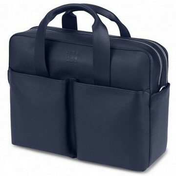 Moleskine Leather Double Briefcase, Classic, Sapphire Blue (Other)