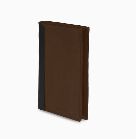 Moleskine Leather Vertical Wallet, Classic, Bark Brown (Other)