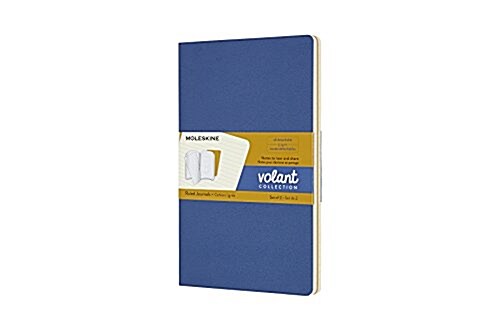 Moleskine Volant Journal, Large, Ruled, Forget-Me-Not Blue/Amber Yellow (5 X 8.25) (Other)